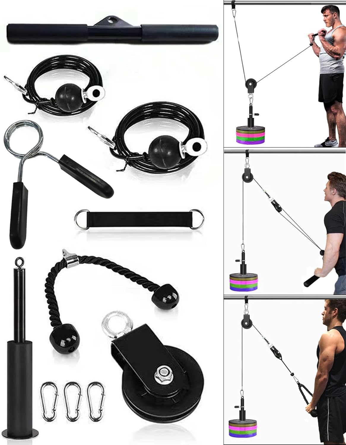 ASIEIT Weight Cable Pulley System for Home Gym and Fitness