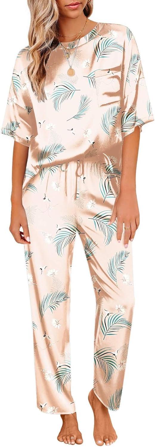 Ekouaer Womens Satin Silky Pajama Set for Ultimate Comfort