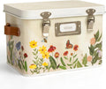Wildflower Botanicals Tin Seed Organizer Storage Box - Neat Seed Vault