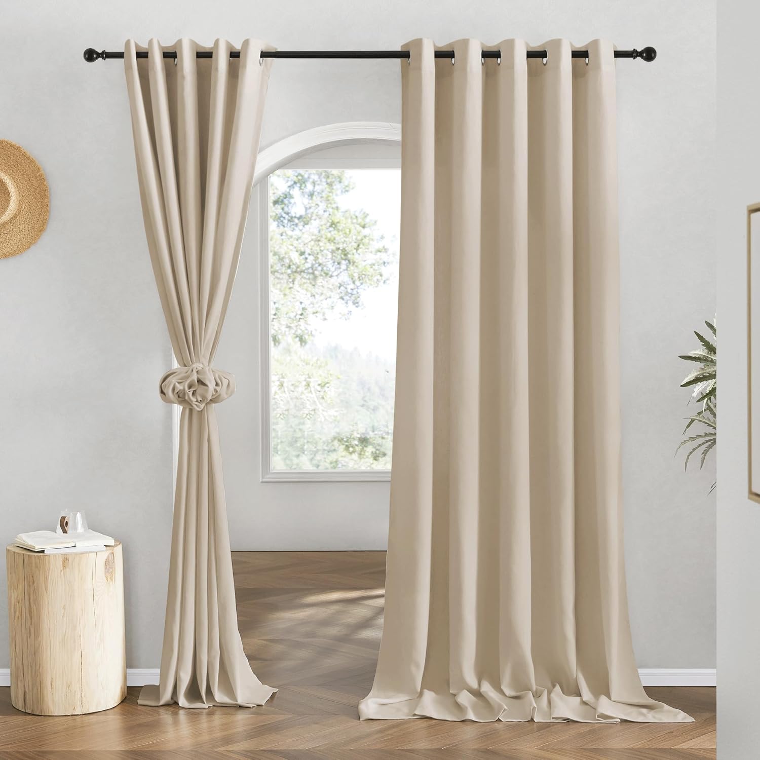 NICETOWN Linen 78 inch Curtains for Kitchen Window Treatments