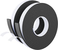 Weather Stripping Door Seal Black 1in x 1/4in - 32.8ft Roll Set