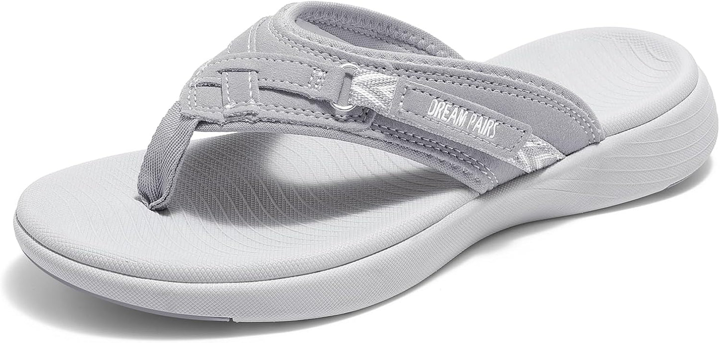 DREAM PAIRS Women's Comfortable Arch Support Flip Flops Sandals