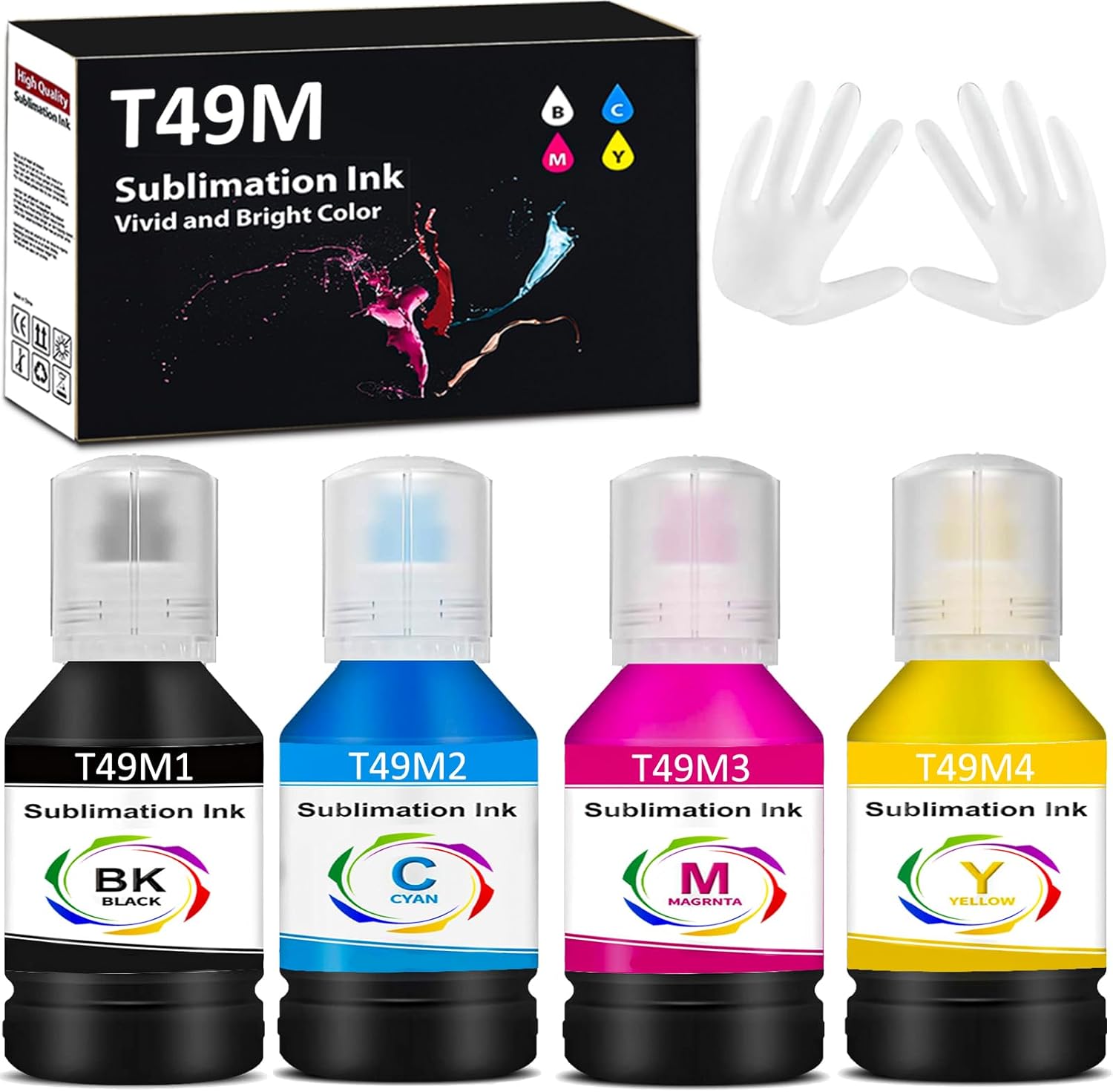 Vivid Sublimation Ink for Epson F170 F570 - 4x140ml APRONE