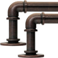 Industrial Curtain Rods 18 to 88 in Adjustable Pair - Heavy Duty
