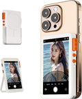 White Phone Vlog Selfie Monitor Screen with Focus & Sound - Magnetic
