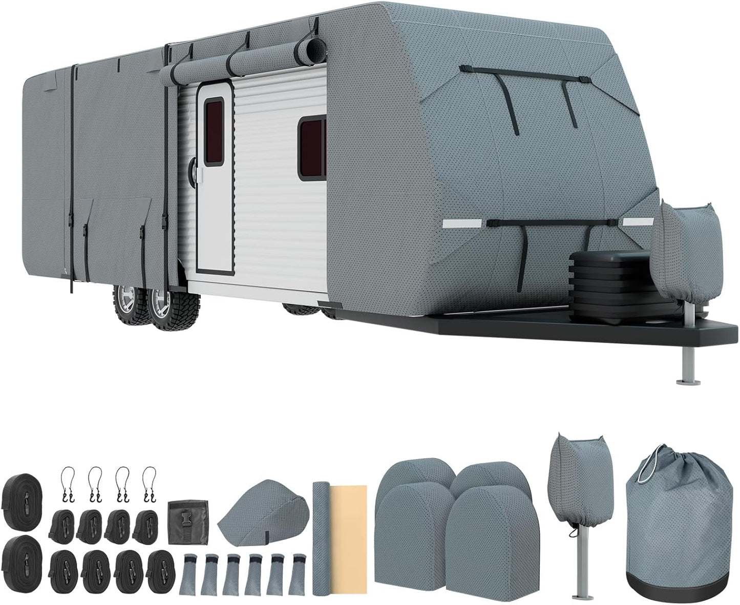 Mofeez Travel Trailer RV Cover 24ft to 27ft Waterproof Windproof