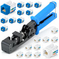 Everest easyJACK with 20-Pack Slim Cat6 Jacks - 90 Termination Tool