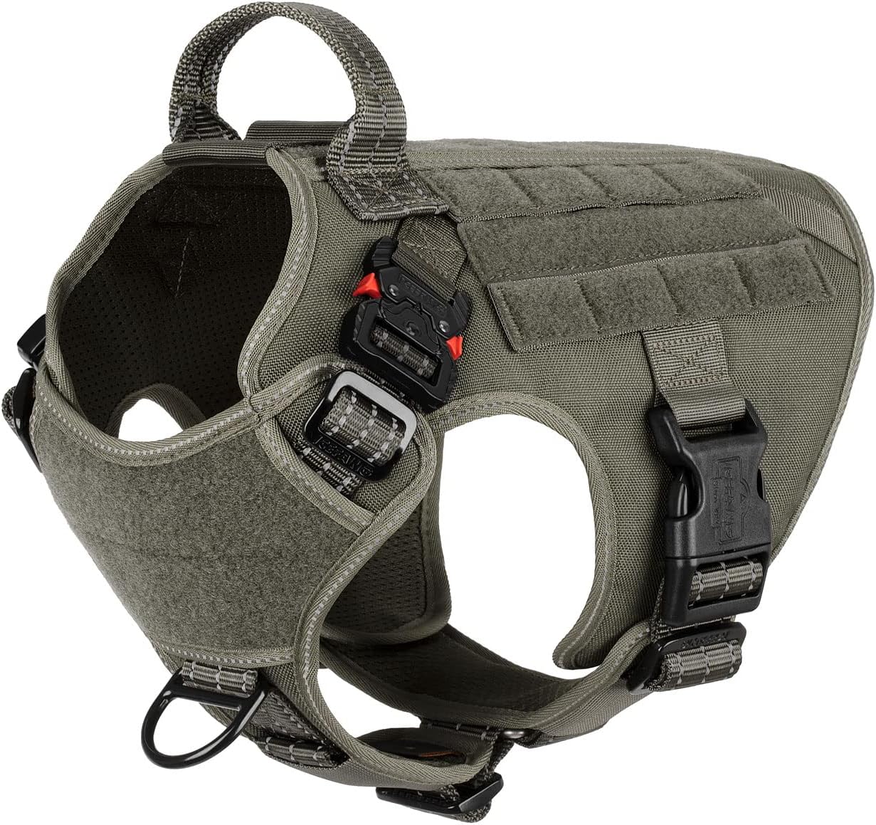ICEFANG Tactical Dog Harness for Medium Dogs with MOLLE Vest