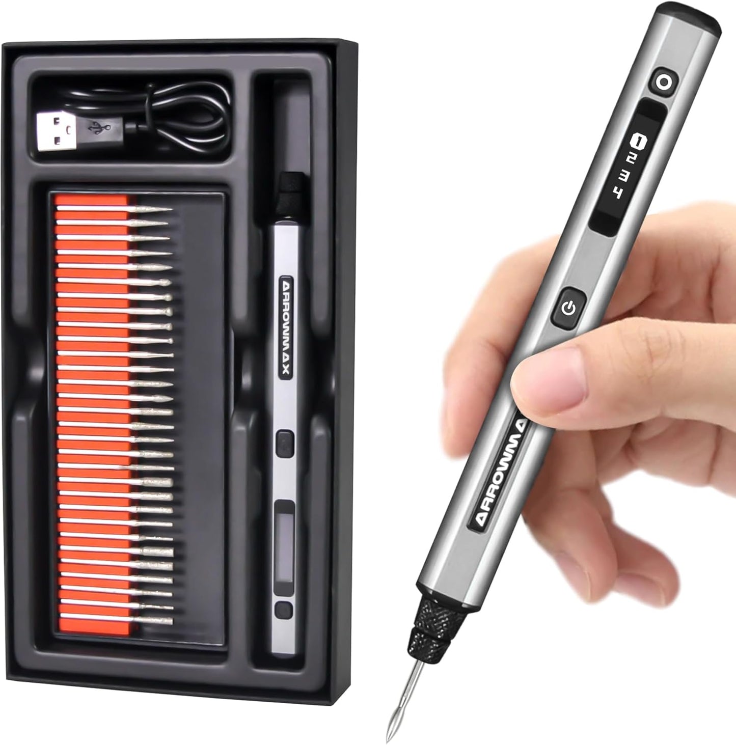 AM ARROWMAX Mini Engraving Pen: Cordless Tool for Artists