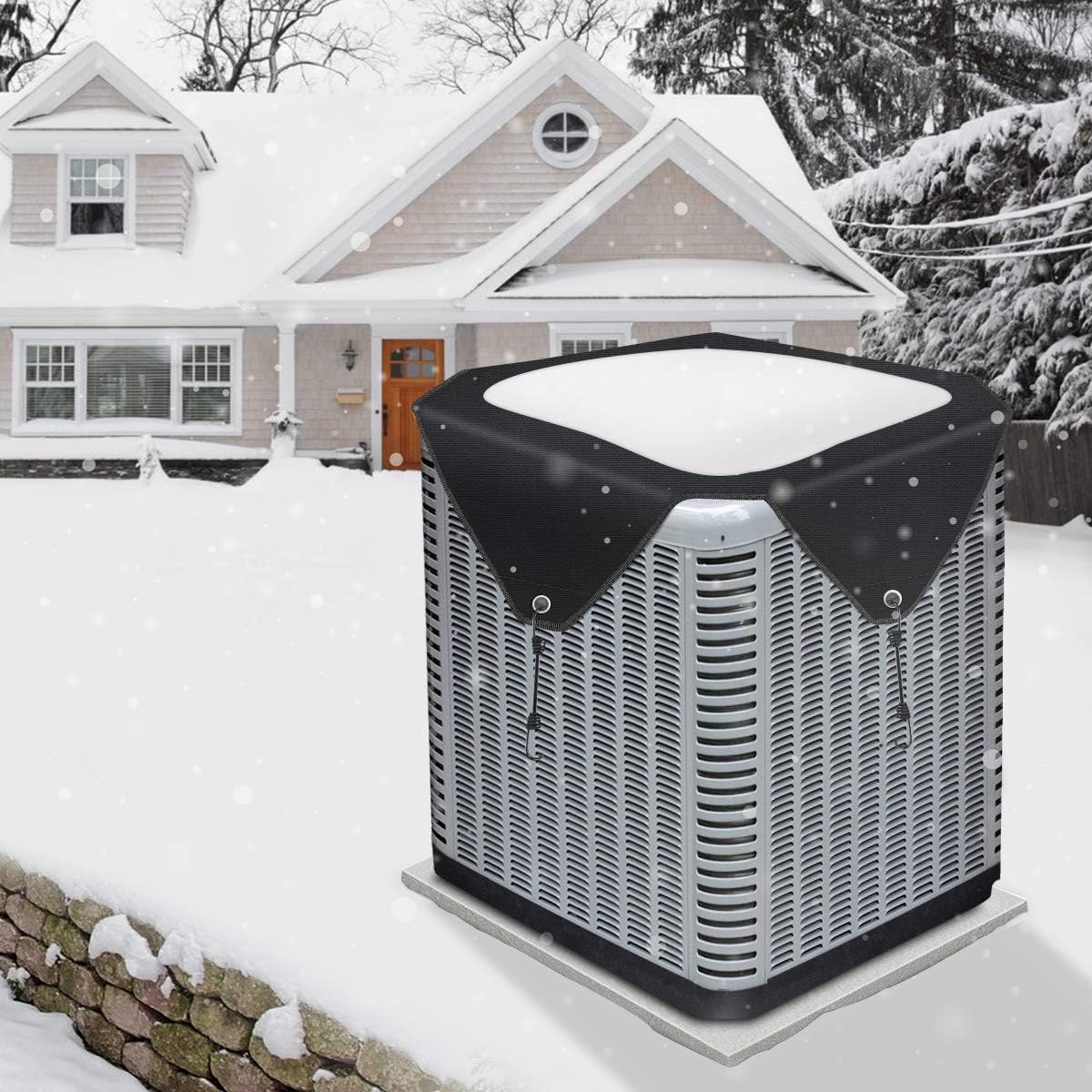 Universal Heavy Duty AC Cover with Bungee Hooks