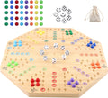 Wahoo Board Game Wooden Classic 6-8 Player Marble Game - Fast Family