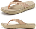 Womens Flip Flops with Yoga Mat Insole - Supportive Thong Sandals