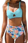 CUPSHE Bikini Set for Women High Waisted Cut Out Crisscross Back