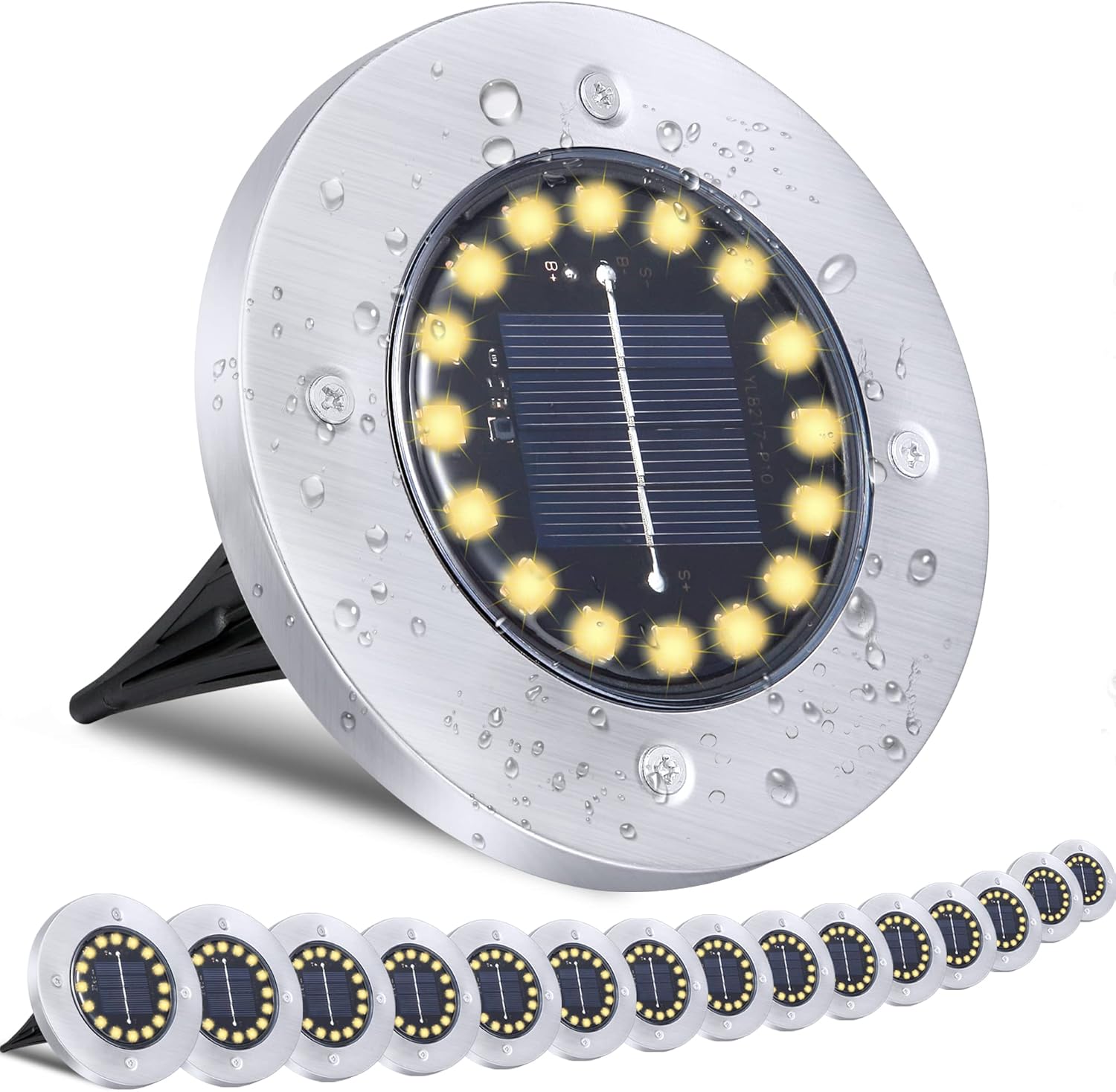 Solar Ground Lights with 16 LED for Outdoor Garden Pathway