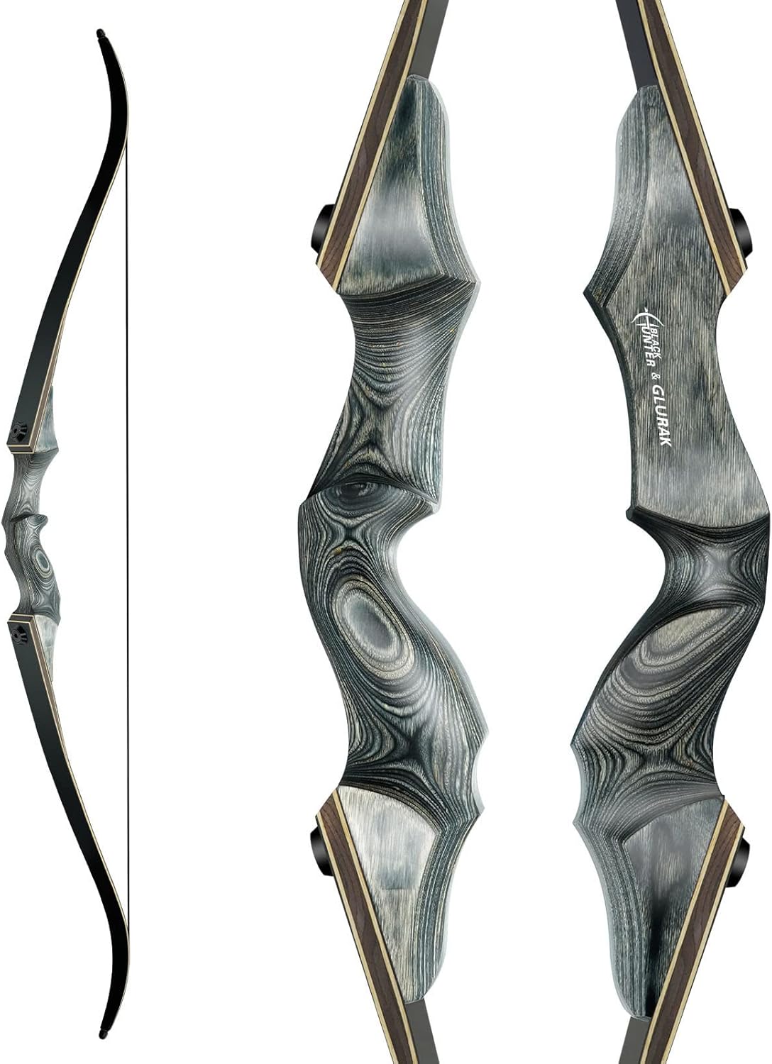 Black Hunter Takedown Recurve Bow for Beginners and Experts