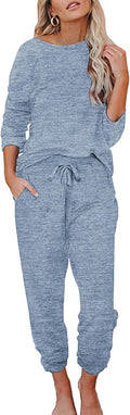 Ekouaer Womens Pajamas Set Long Sleeve Loungewear - Soft (Style CLZB)