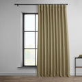 Faux Linen Curtains for Living Room - Room Darkening Drapes