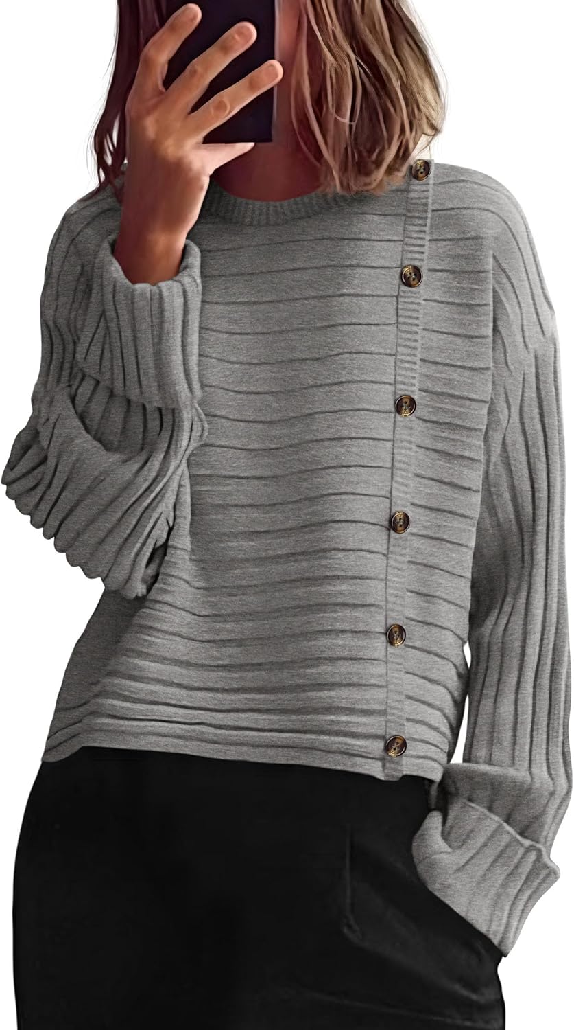 PRETTYGARDEN Womens Sweaters Casual Long Sleeve Knit Pullover