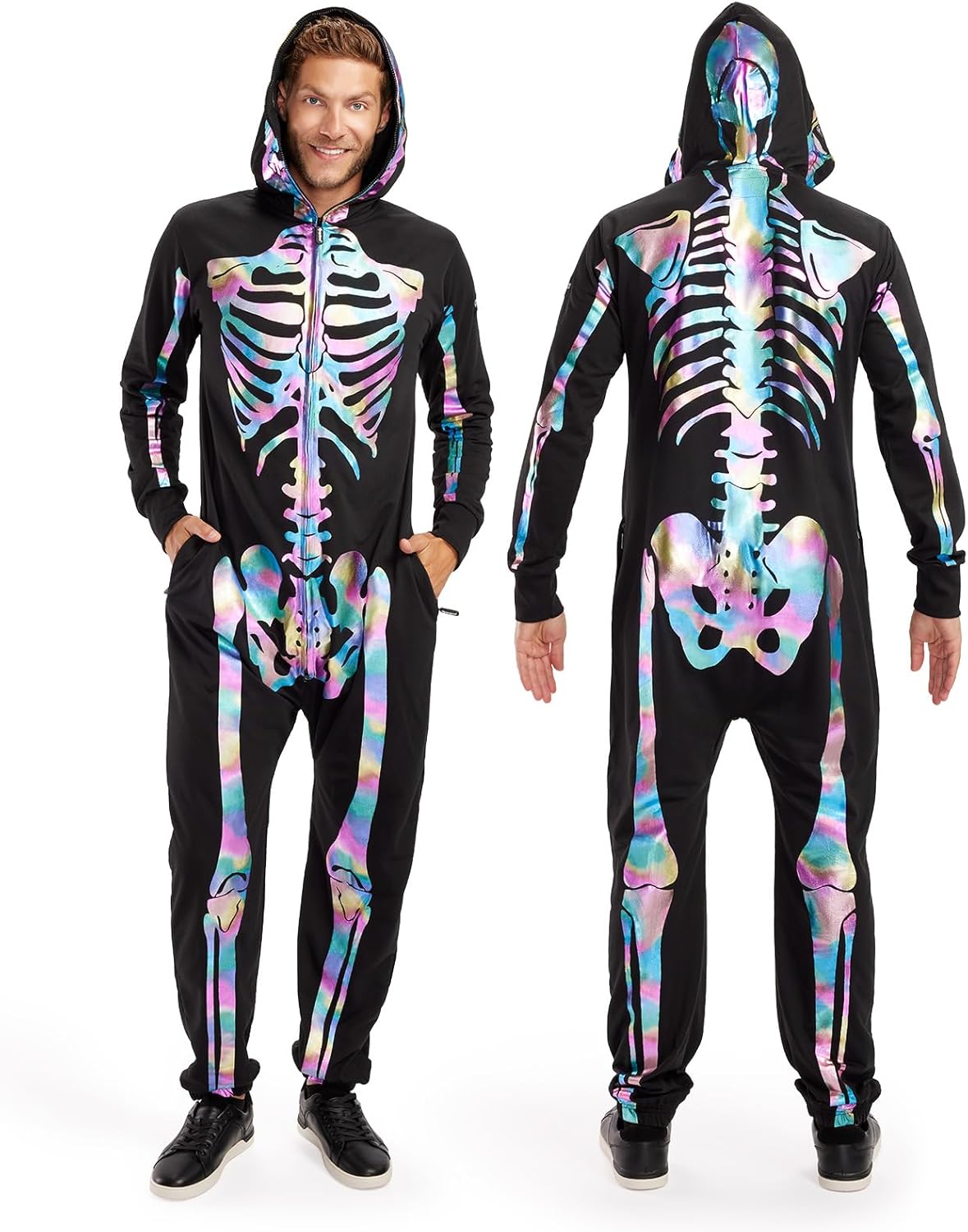 Skeleton Costume Jumpsuit for Men - Comfy Halloween Outfit