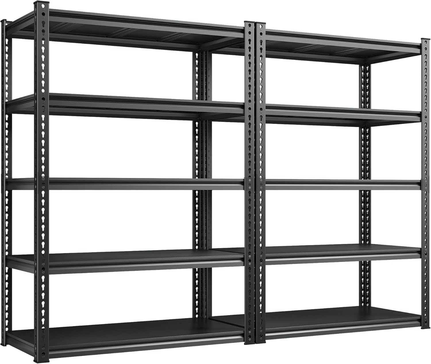 REIBII 72 Storage Shelves Heavy Duty 5-Tier Metal Shelving