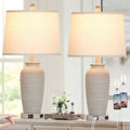 25 in Farmhouse Jar Table Lamps Set of 2 - Rustic Bedside Lamps