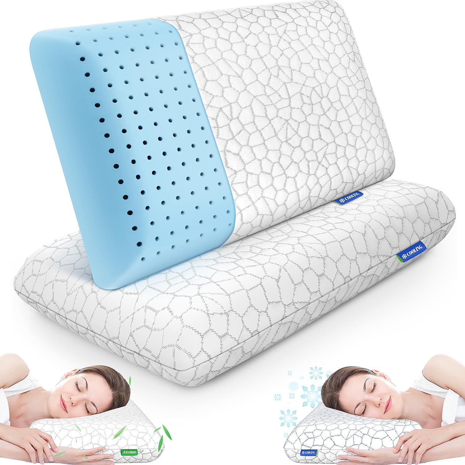 CushZone Memory Foam Pillows for Comfortable Sleep Experience