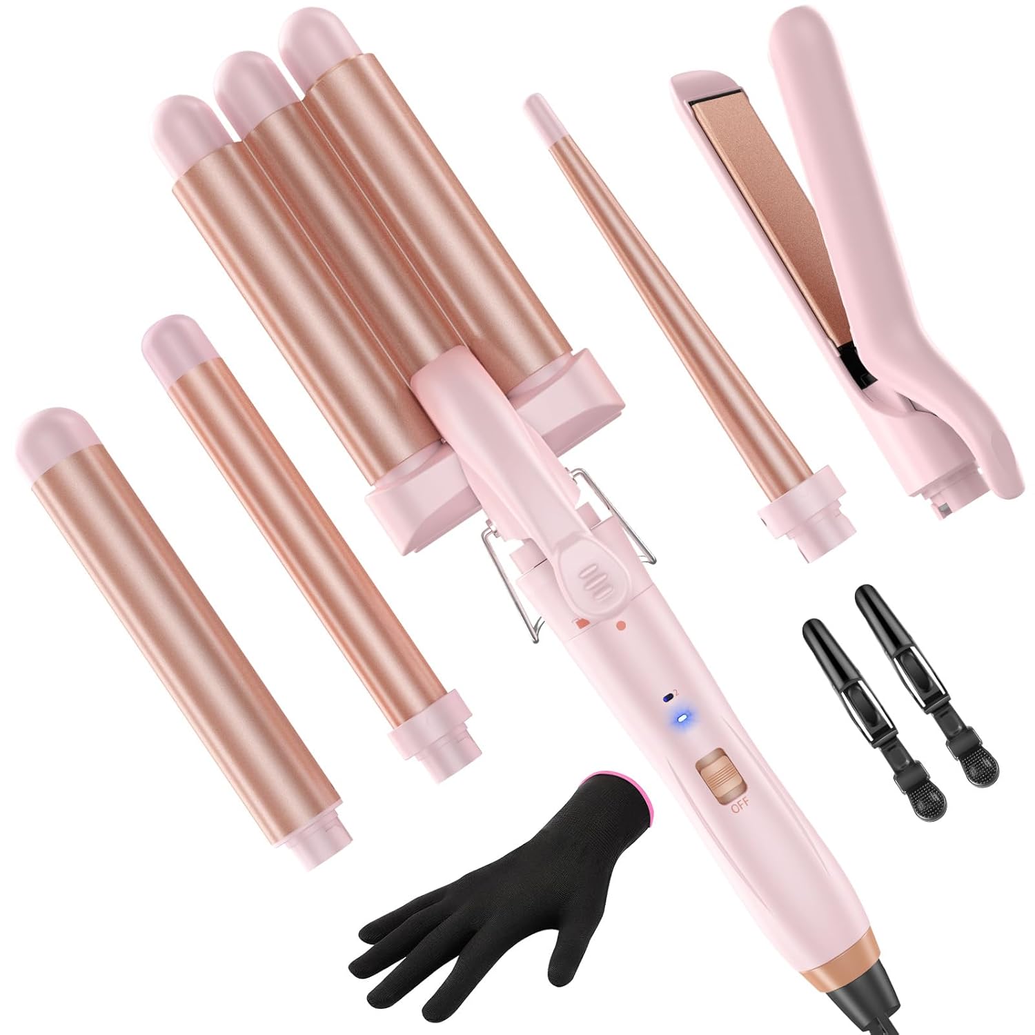 5 in 1 Wand Curling Iron Set for Versatile Hair Styling