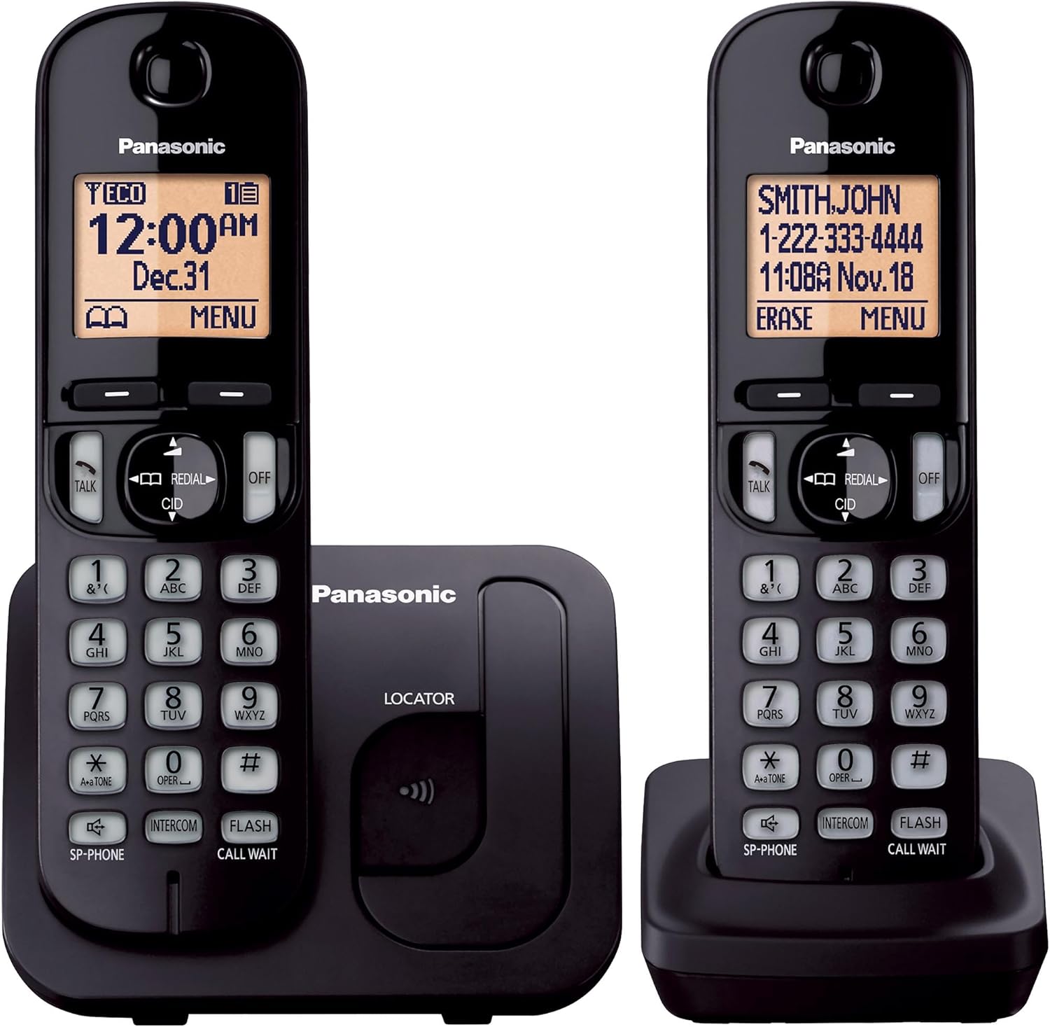 Panasonic Cordless Phone with 1.6in Display and Call Block Feature