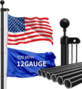 MXQMKL 25FT Heavy Duty Flag Pole Kit for Outdoor Use
