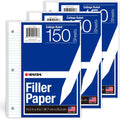 Kaisa College Ruled Loose Leaf Paper 3-Pack - 450 Sheets Total