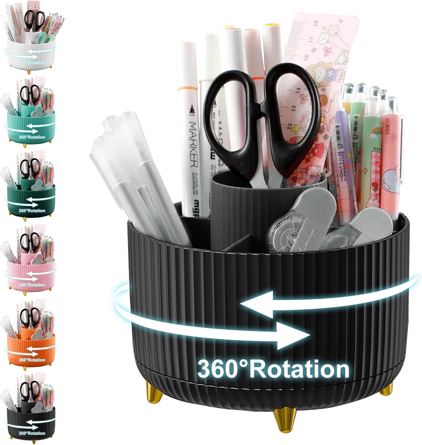 360 Rotating Pencil Holder for Ultimate Desk Organization