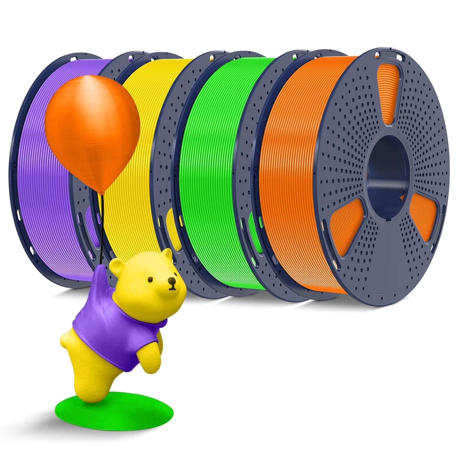 500g PLA Filament Bundle for 3D Printing - Multicolor Pack
