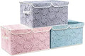 PRANDOM Large Foldable Storage Bins with Lids - 3 Pack Organizer