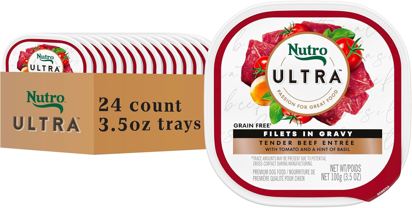 Nutro Ultra Wet Dog Food Grain Free Filets in Gravy Beef Entree