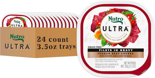 Nutro Ultra Wet Dog Food Grain Free Filets in Gravy Beef Entree