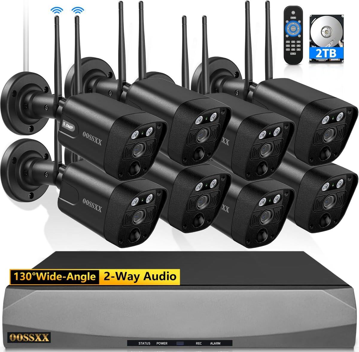 2-Way Audio & PIR Detection Outdoor Wireless Security Camera System
