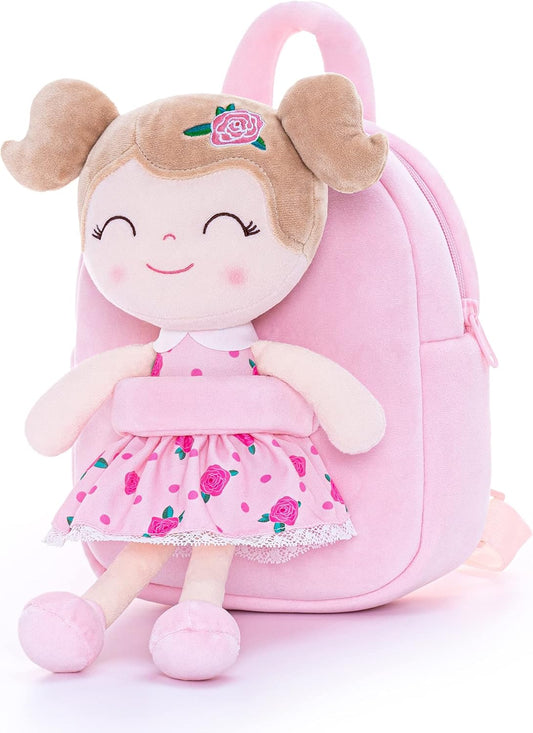 Plush Floral Toddler Backpack - Perfect Baby Girl Gift!