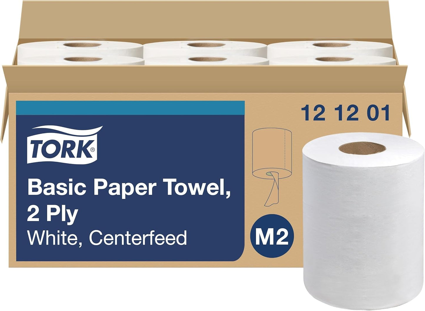 Tork Basic Centerfeed Paper Wiper White M2 for High Absorbency