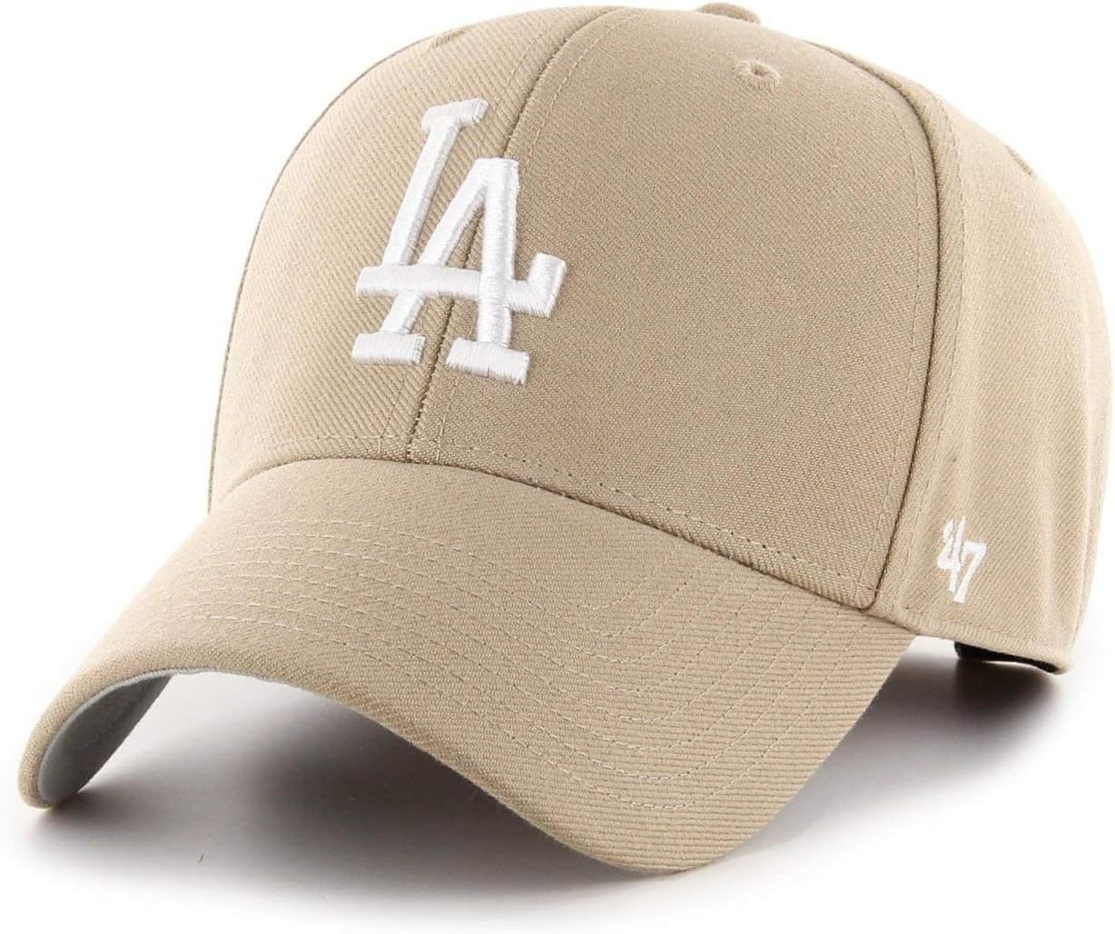 47 MLB Khaki White Dodgers Adjustable Hat for All Fans