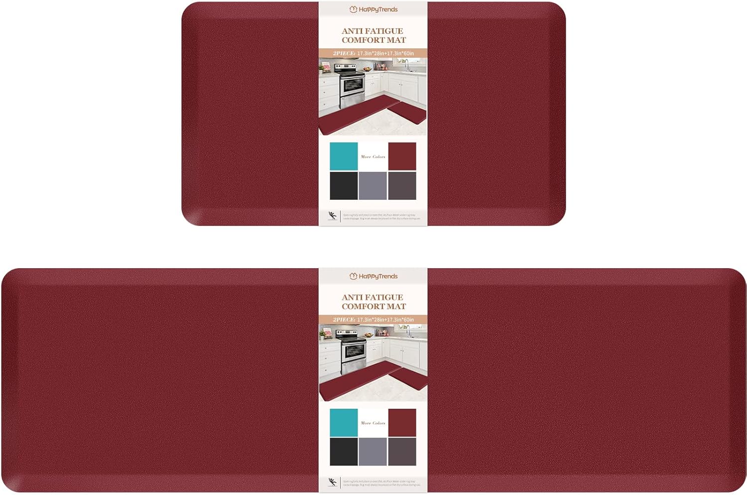 HappyTrends Kitchen Mat Set for Comfort and Ergonomic Support