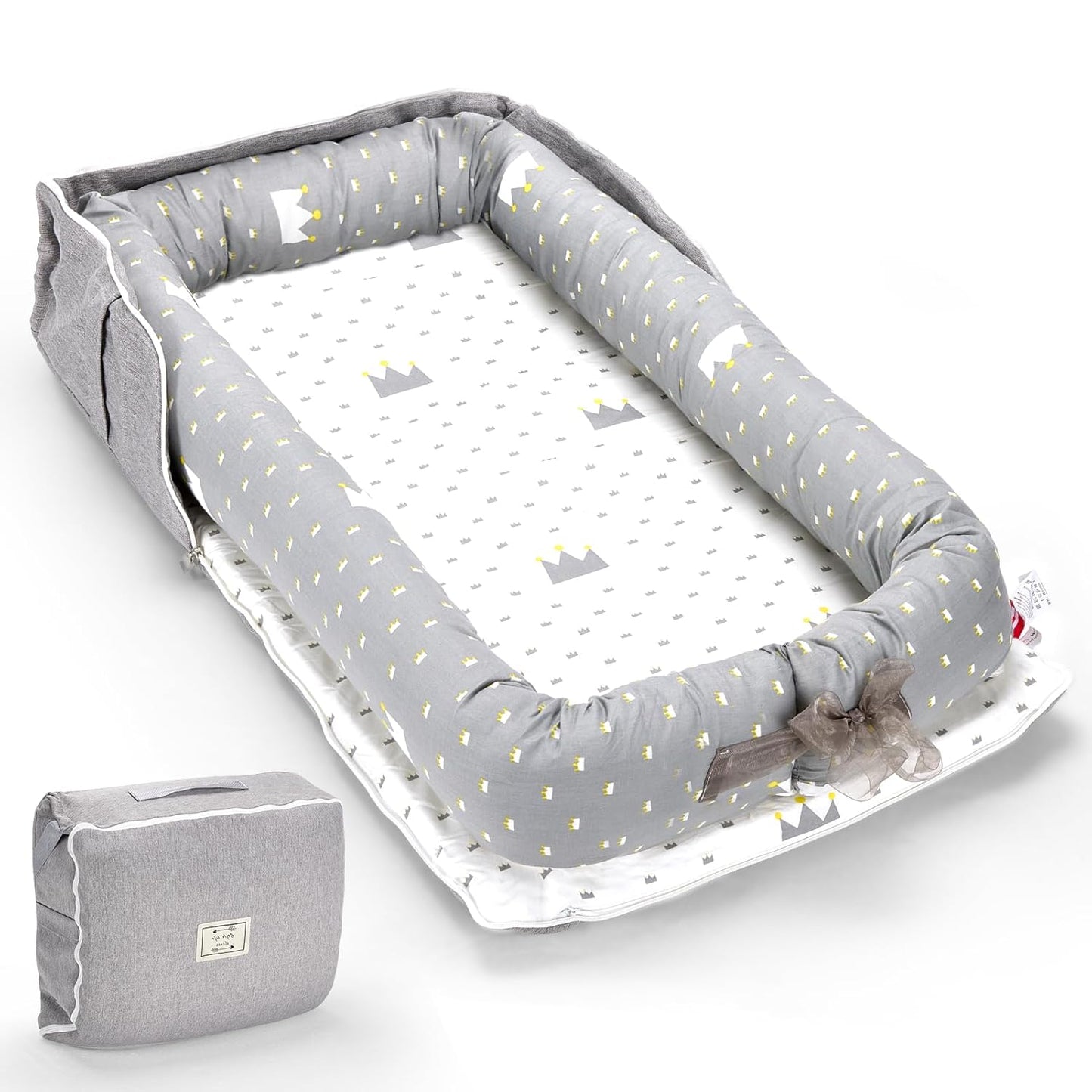 Infant Lounger for Newborns - Cozy Adjustable Baby Nest