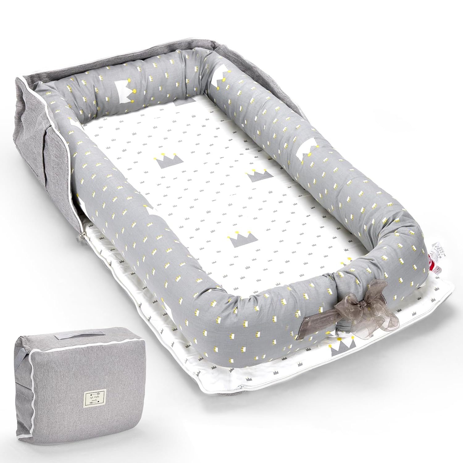 Infant Lounger for Newborns - Cozy Adjustable Baby Nest