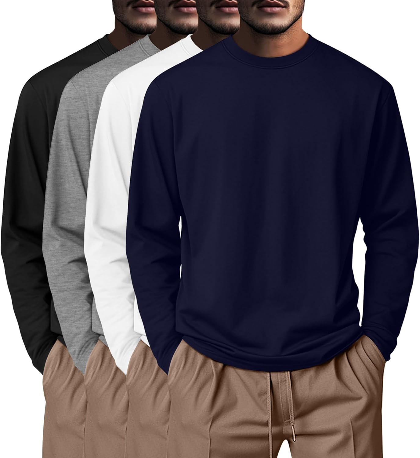 Neer 4 Pack Mens Big and Tall Shirts for Comfort and Style