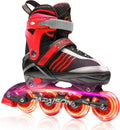 Adjustable Inline Skates for Kids Ages 4-16 - Light Up Wheels