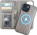 Bocasal iPhone 15 Wallet Case Compatible with MagSafe - RFID Leather