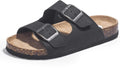FITORY Boys Girls Glitter Slide Sandals with Adjustable Cork Footbed