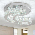 11.8 Inch Crystal Chandelier Flush Mount Light Fixture for Home