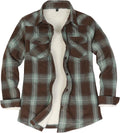 ThCreasa Womens Sherpa Lined Flannel Jacket - Fully