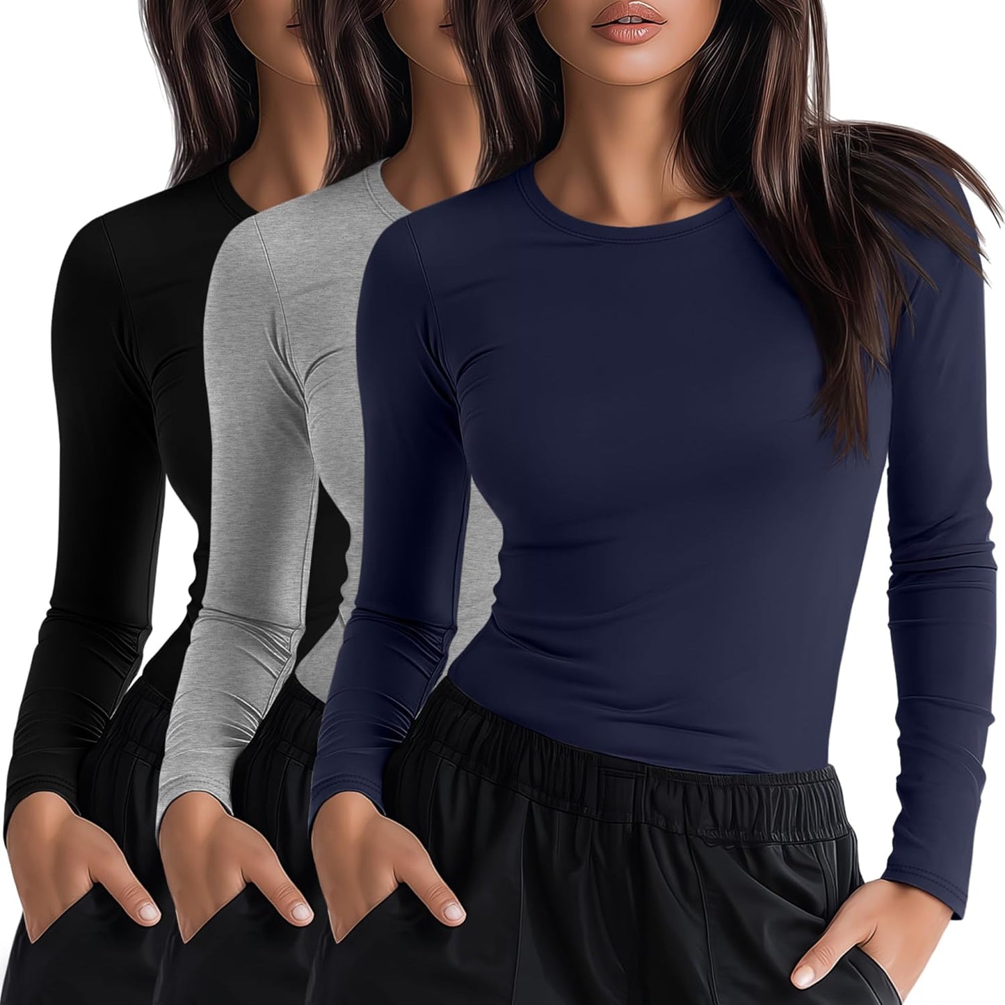 Neer 3 Pack Womens Underscrub Shirts for Comfort and Style