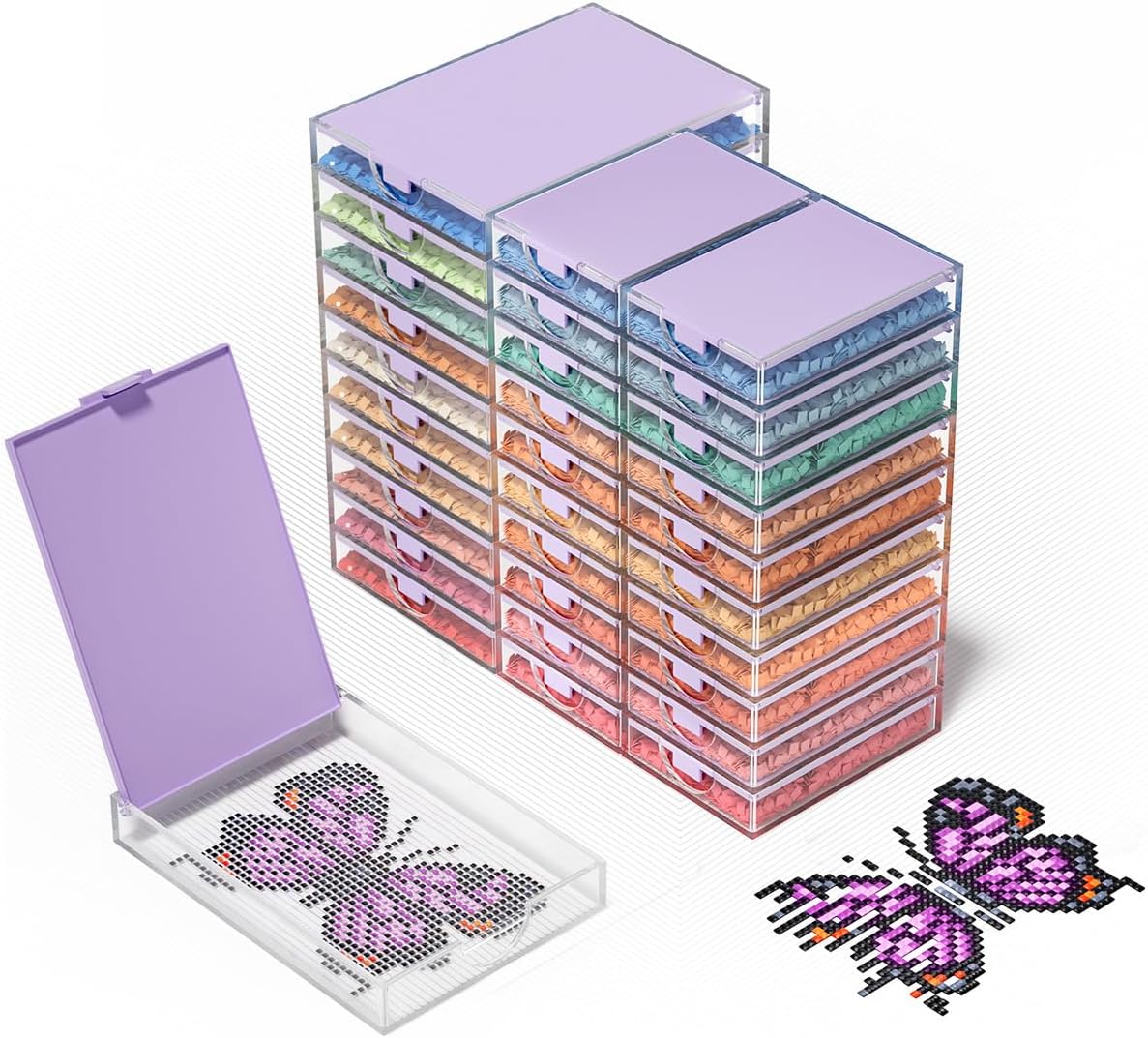 CATEARED Trabricks 2-in-1 Stackable Diamond Art Trays Review
